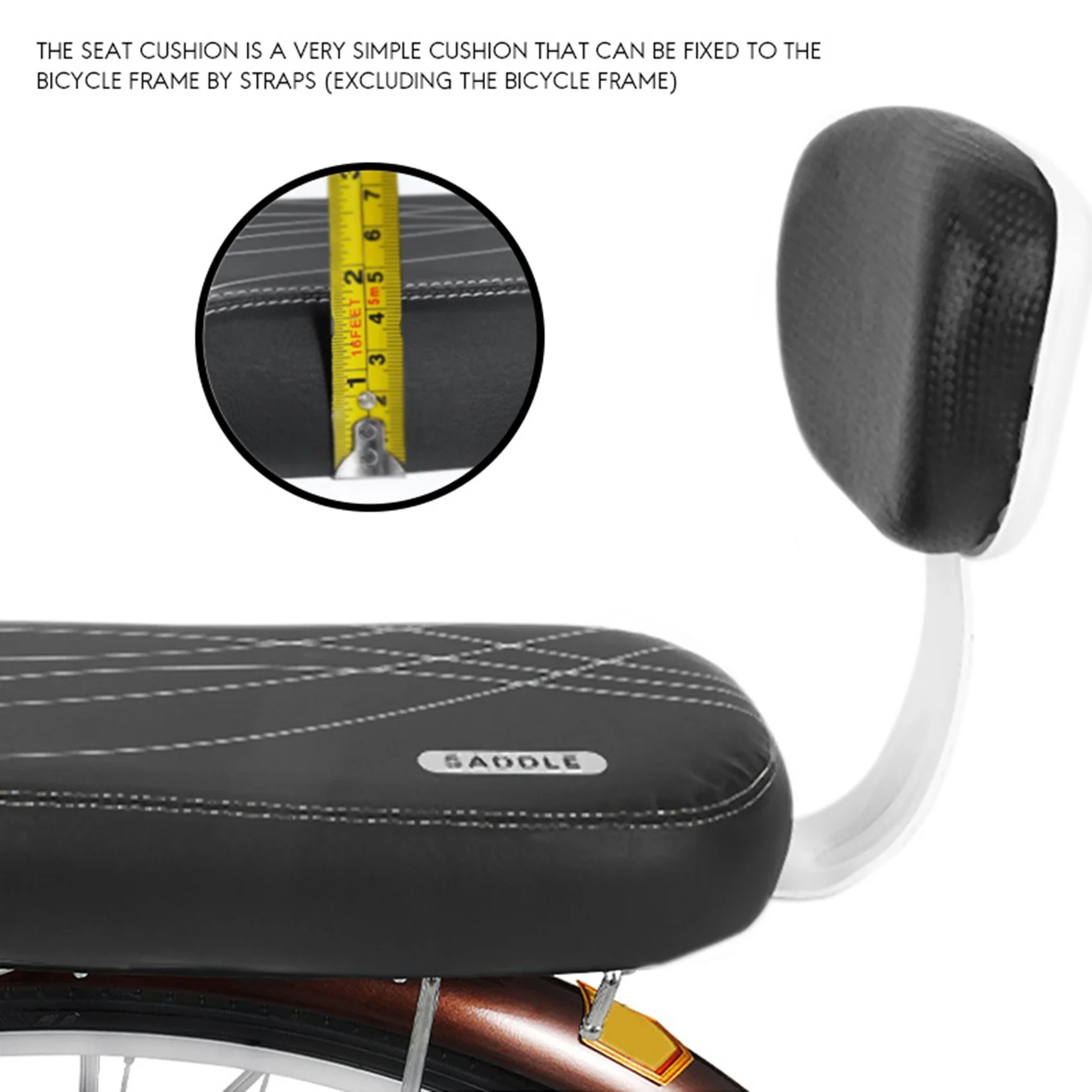 

AU-Bicycle Rear Seat Cushion Armrest Footrest Set, Bike Back Seat Child Safety Cushion Armrest Handrail Rear Feet