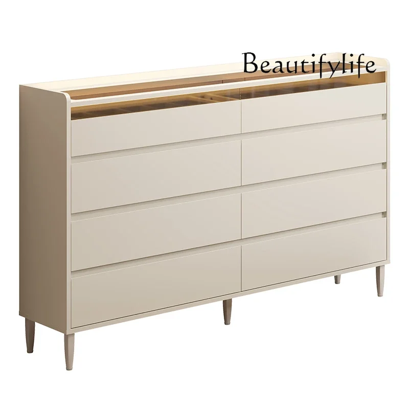 Nordic living room cream wind eight bucket cabinet household simple drawer storage cabinet