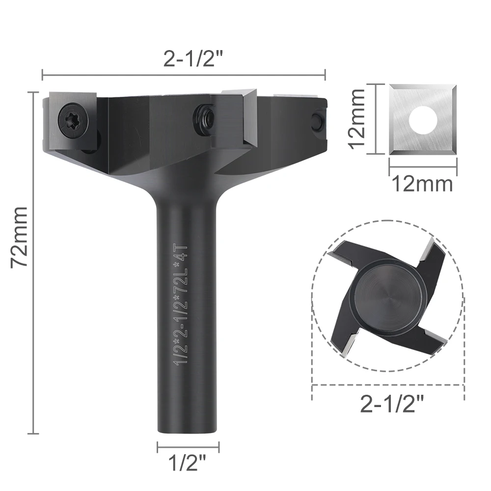 Imagem -02 - Xcan-madeira Plaina Bit Insert Carbide Fresadora Shank 21 Diâmetro de Corte Spoilboard Cnc Surfacing Router