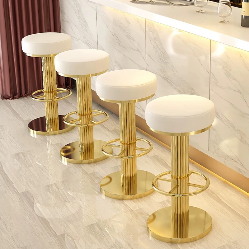 

High quality modern leatherette bar stool chair for kitchen living room bar chair with stainless steel frame