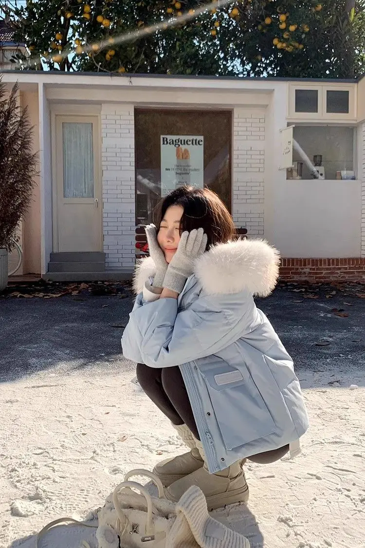 

Корейские женские пуховики-парки в городском стиле: городской,метрополитенский, центральный, космополитический,