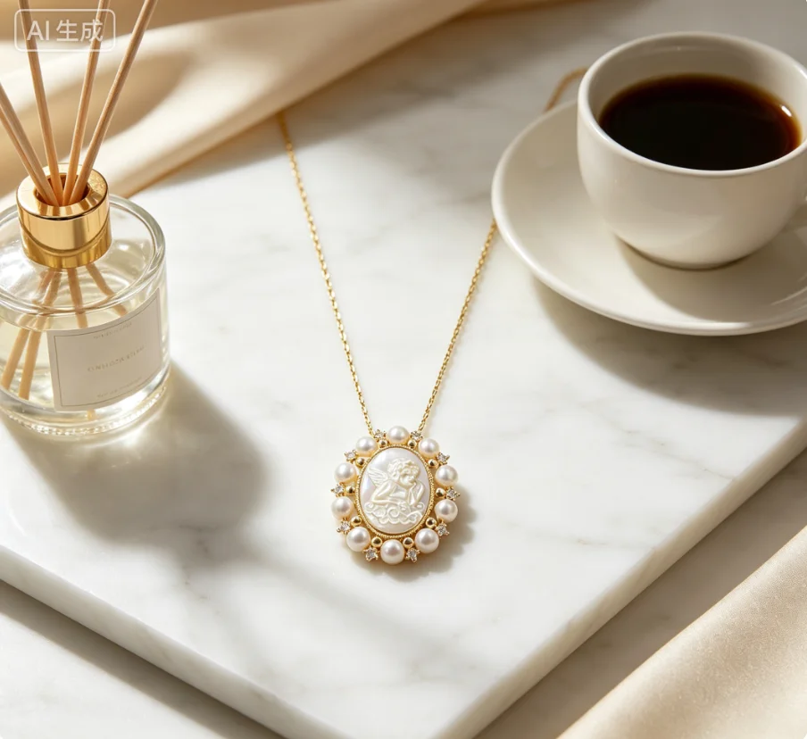 WT-JN165  WKT Attractive And Beautiful White Shell And Pearl Nice Party Jewelry Necklace For Women Fashion Retro Decorated