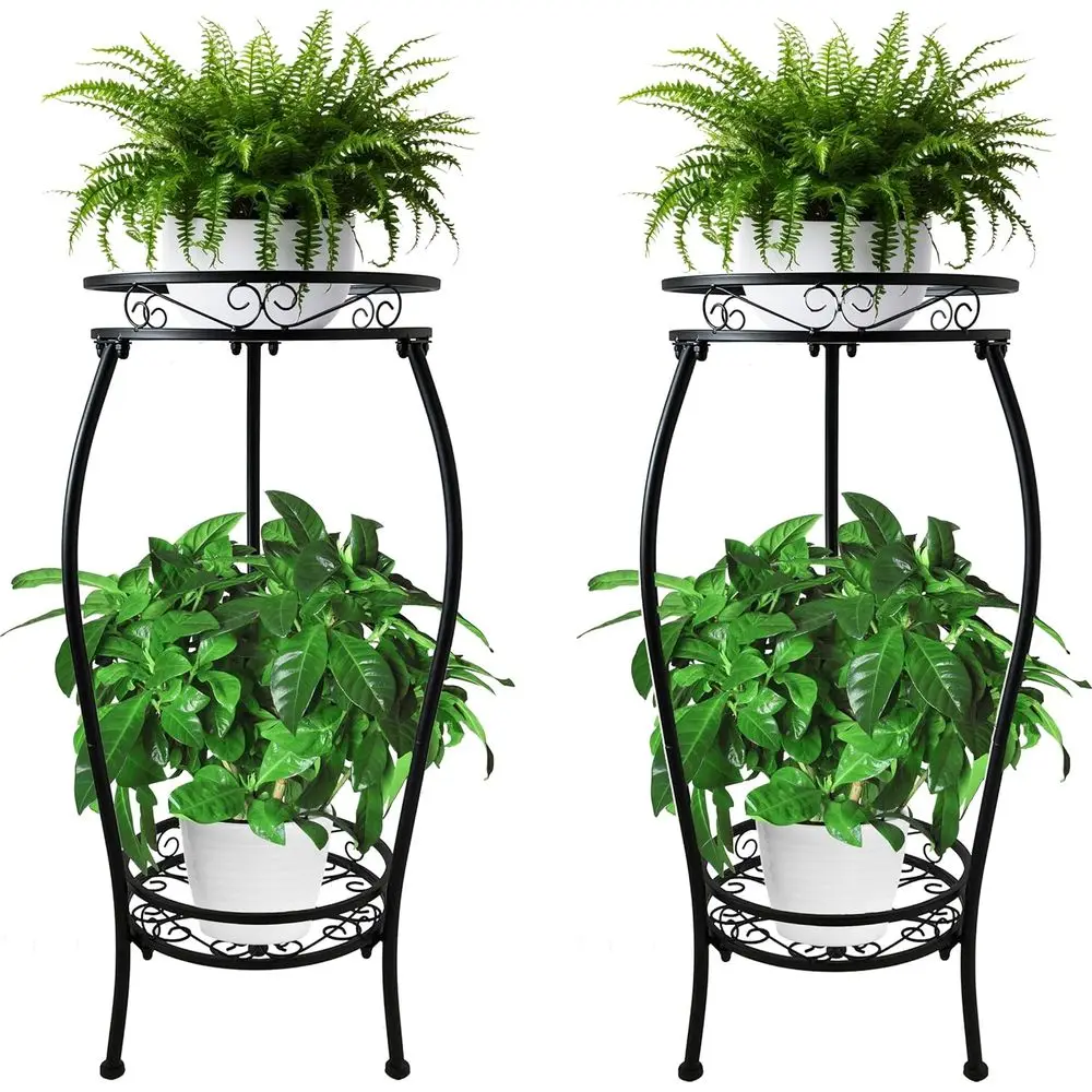 

Подставка для растений R k Plant Stand Indoor Outdoor, 2-ярусная, высотой 26,6 дюймов, металлическая, для горшечных растений, многоярусная, усиленная, для тяжелых условий эксплуатации, не ржавеет.
