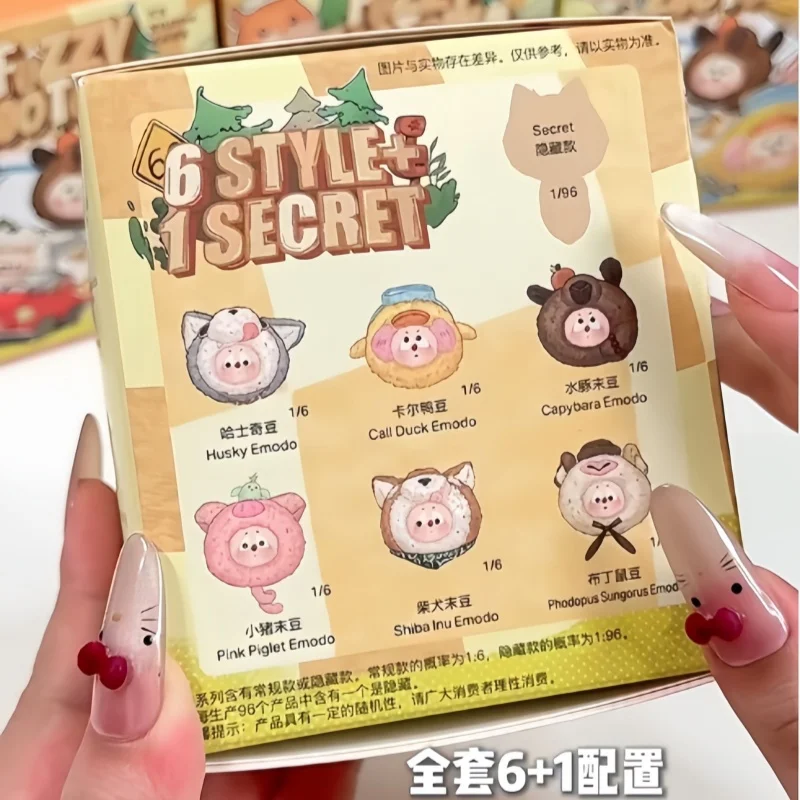 

Подлинная глухая коробка серии Heyone Emodo Fuzzy Zootopia, милый виниловый плюшевый кулон с лицом, коллекция кукол, загадочная коробка, модные игрушки, подарок