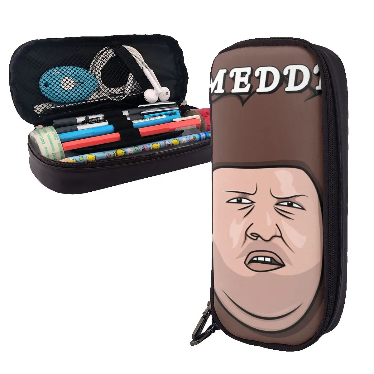 Estuche de cuero para lápices Dragon Lord Rainer Winkler Oger Mett, estuche para lápices, suministros de papelería, caja para bolígrafos de gran capacidad, bolsa para lápices