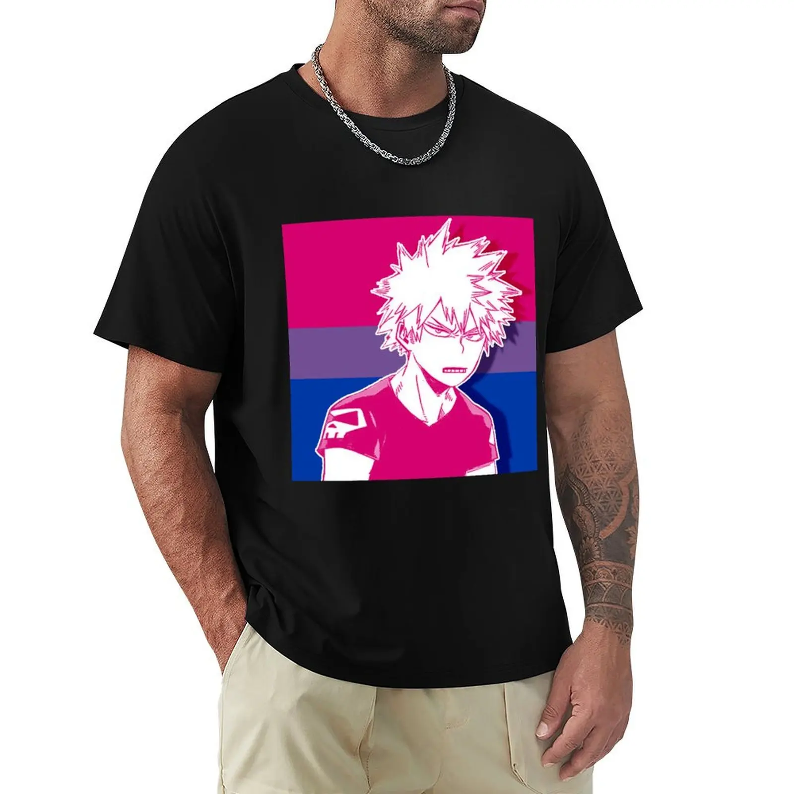 Bisexual Bakugou Katsuki T-Shirt Industrial Work Tee Shirt
