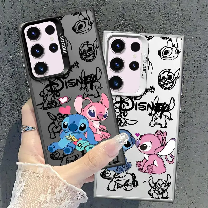 Мультяшные чехлы для телефонов Disney Stitch Angies для Samsung Galaxy S24 Ultra, чехол S22 S20 FE S21 Plus Note20 S23, чехол-накладка