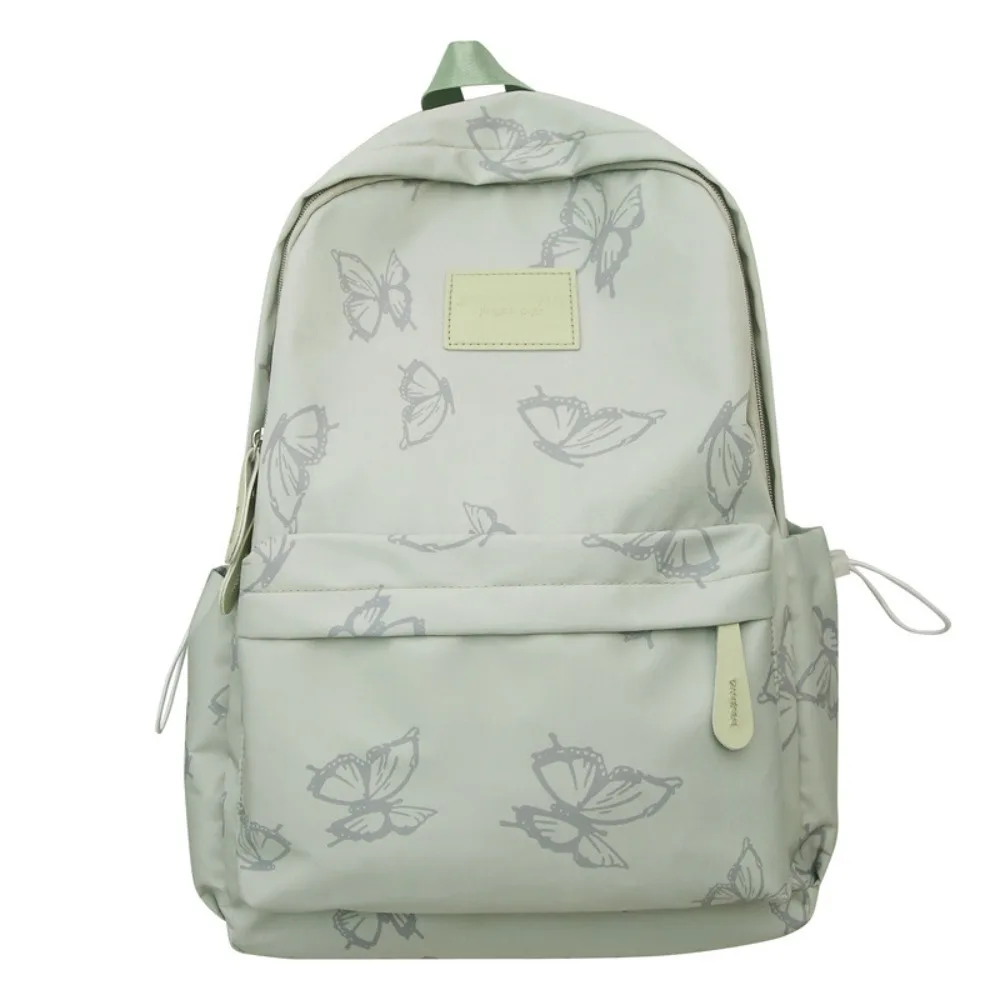 حقيبة ظهر بسيطة على شكل فراشة حقيبة يد على الطراز الكوري بسحاب حقيبة كتف بلون سادة حقيبة ظهر رياضية كاجوال للنساء