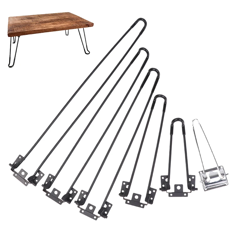 1pcs 18/20/32/60cm Metal Hairpin Legs Hairpin Table Leg Folding Legs DIY Mini Desk Legs Furniture Accessories Home Furniture Leg
