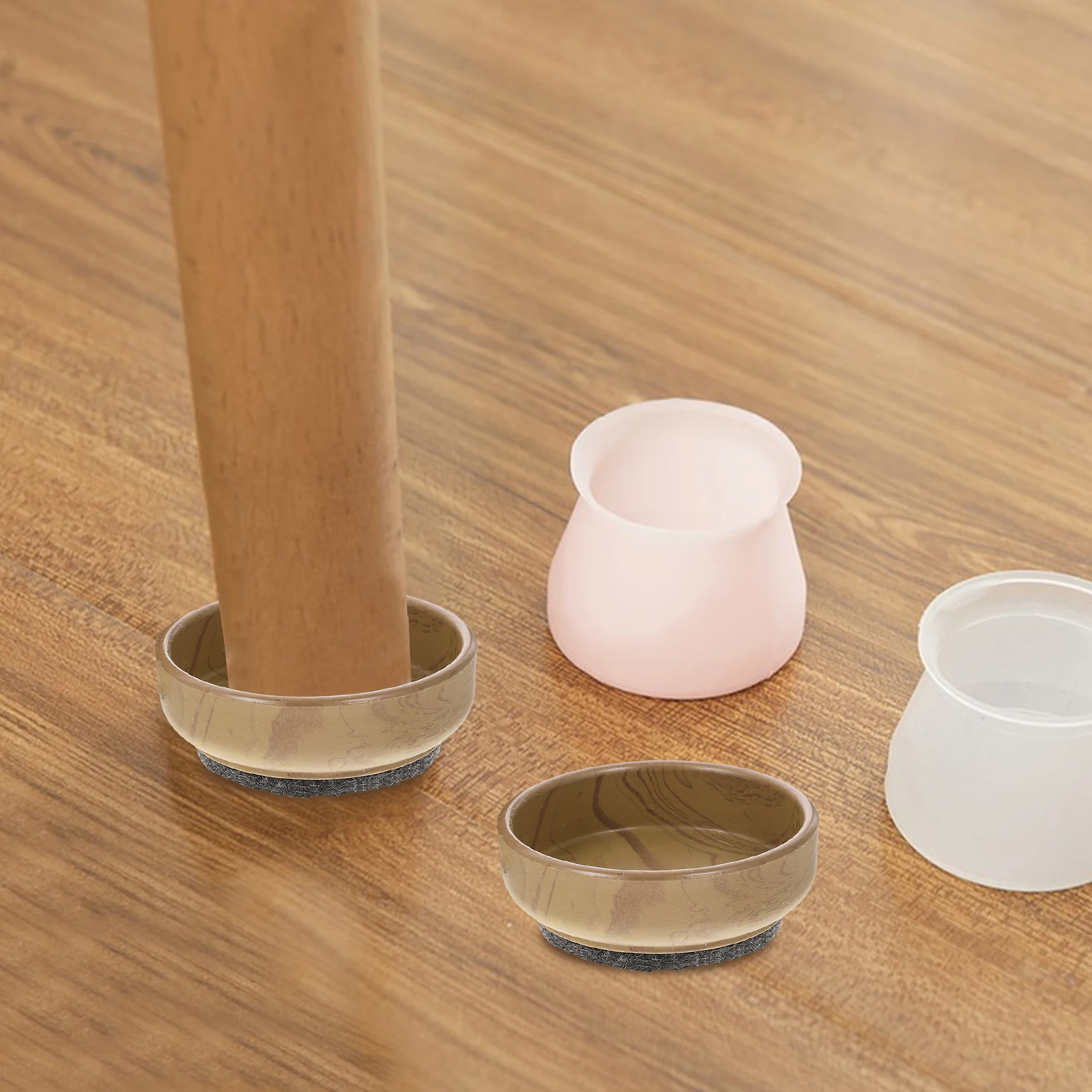 4 قطعة الخشب الحبوب كرسي الساق حافظات الأرضية البلاستيك الأثاث القدم قبعات السلس الصامت الطابق حماية منصات كرسي الساق يغطي