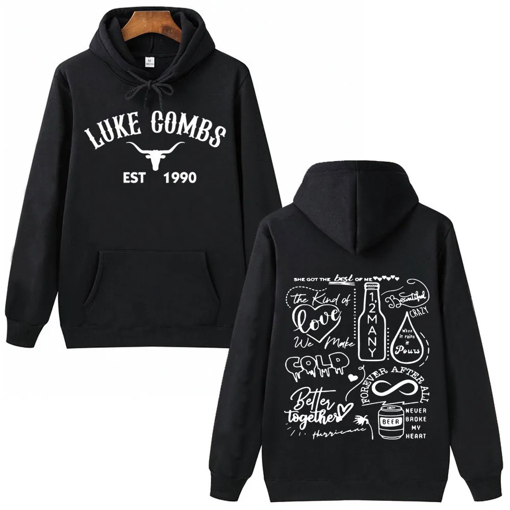 

Luke Combs Western Country Music Hoodie Man Woman Harajuku Pullover Tops Sweatshirt Fans Gift