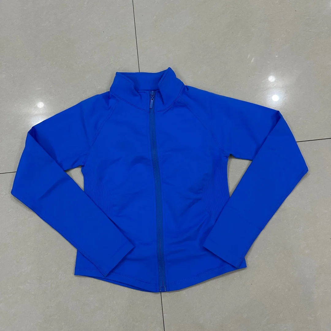 Woman's Sports Jacket Zip Up Gym Clothes Long Sleeve Workout Seamless Top Speed Activewear Yoga Pilates Running Coats