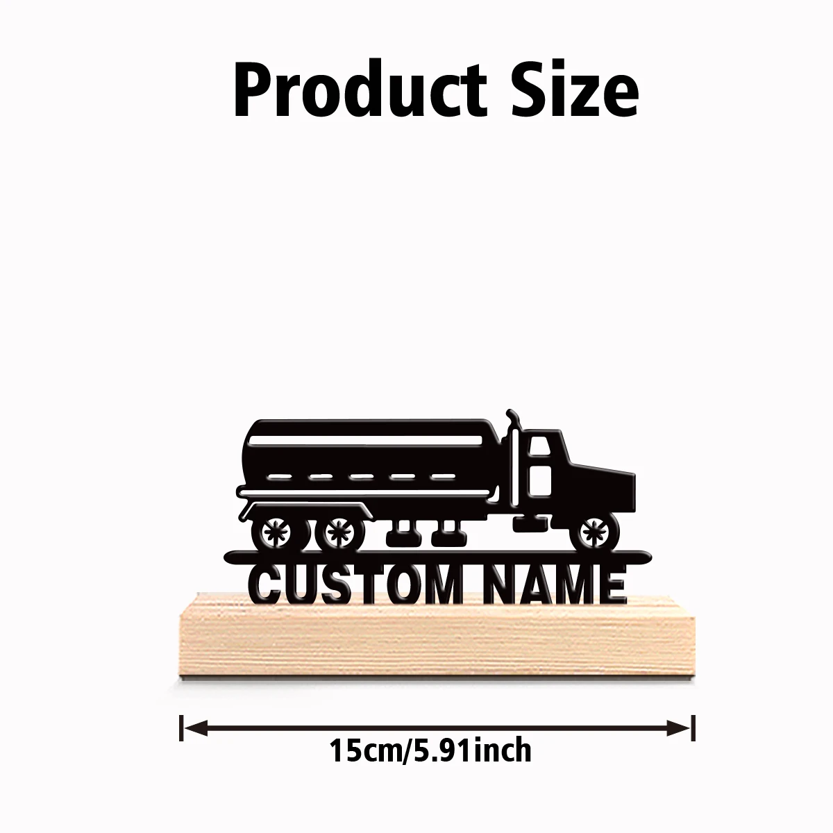 1pc Modern mail coach Custom Text Tin Statue Iron Ornament Tin Sculpture With Wood Base Handicraft With Wood Base For Kids Gifts
