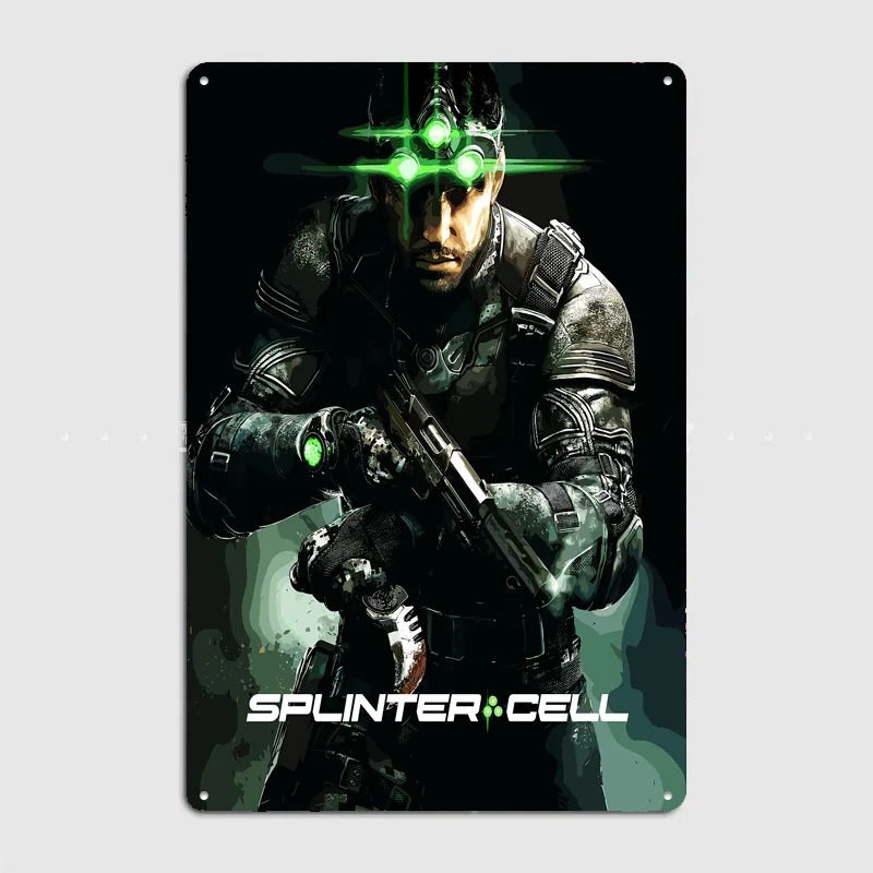 Splinter Cell Sam Fisher Artwork Poster Metal Sign Life Wall Custom Bedroom Indoor Home Wall Decor Posters Room Decoration