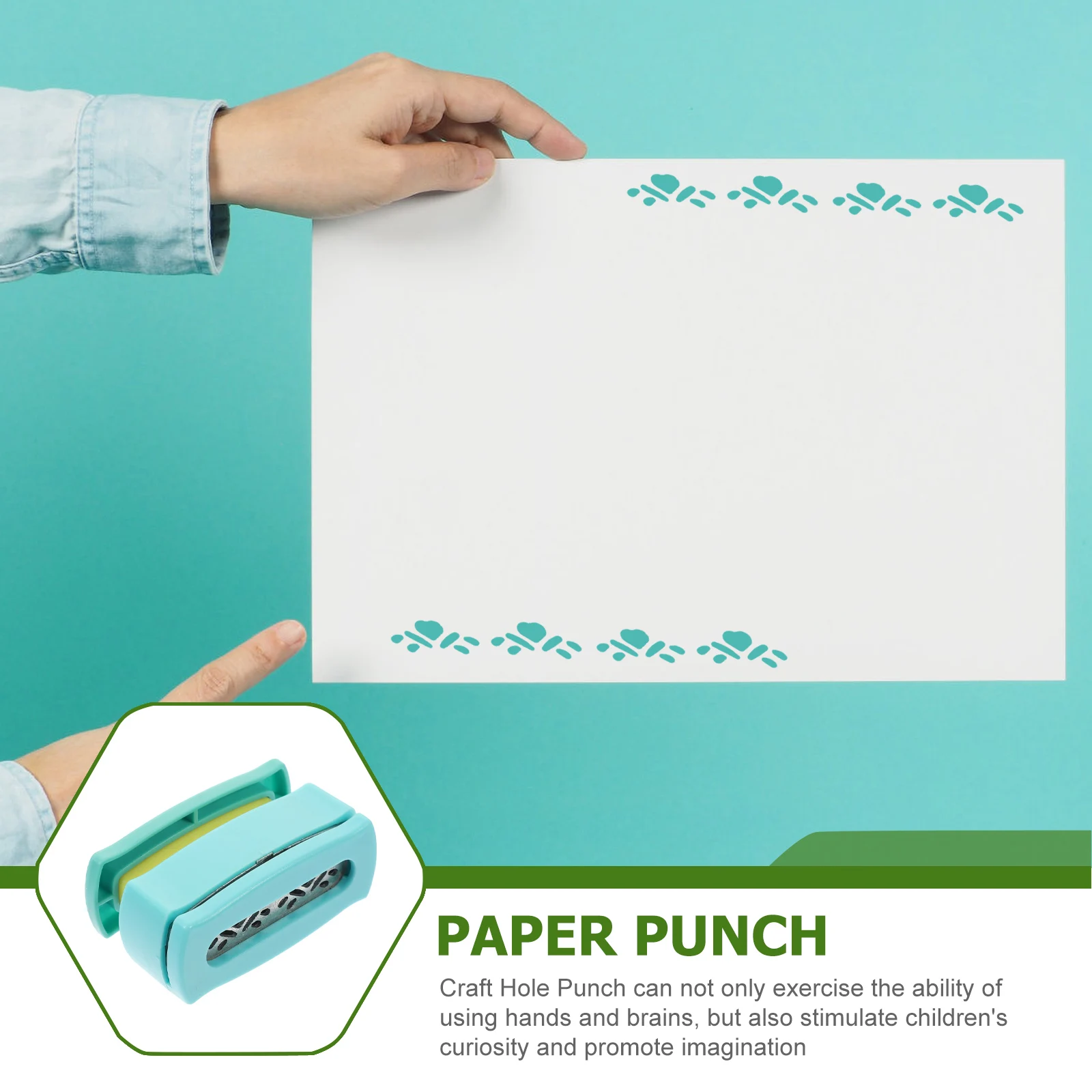 

Crafting Hole Punch DIY Paper Punch Tool ABS Plastic Alloy Durable Kids Artwork Scrapbook Card Making Gifts Packaging Envelopes