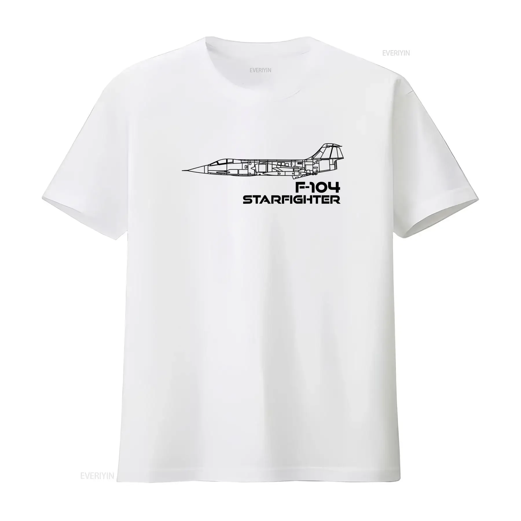 Maglietta Uomo F 104 Starfighter Jet Aereo Casual 100 Cotone Collo Tondo Estate Harajuku vintage Washed Top For Everyday Wear