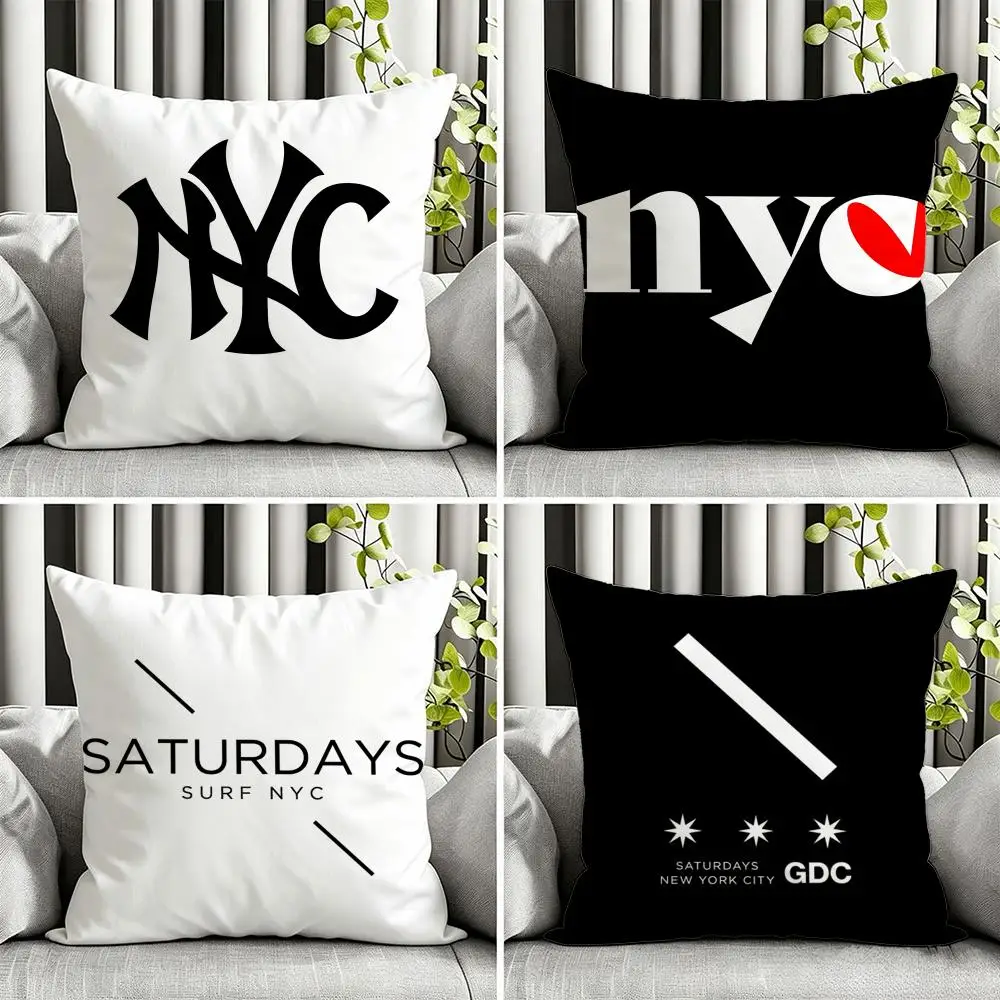 Brand-Saturdays NYCS Cushion Cover  Ultra Soft Short Plush Cushion Covers 40/45/50cm Square Decorative for Sofa Home