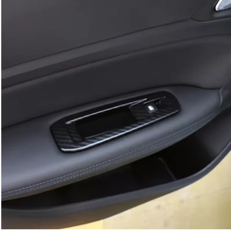 LHD Car Inner Window Lifter Panel Cover Trim Sticker Fit For Peugeot 308 308S 2015-2019 /408 2014-2016 Refitting Protection