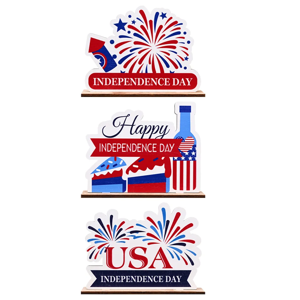 

Wooden Decor Independence Day Festival Adornment Independence Day Wooden Decor nament Themed Colorful Supply Holiday Home Mall