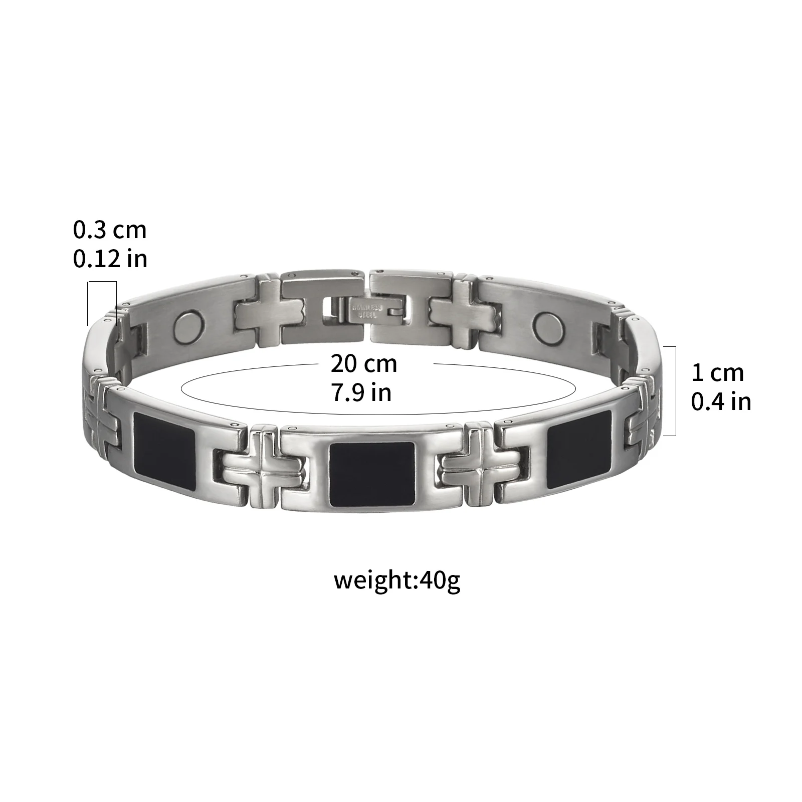 Wollet Stainless Steel Magnetic Bracelet for Women Men, Bracelet with Magnet Fashion Jewelry Gift