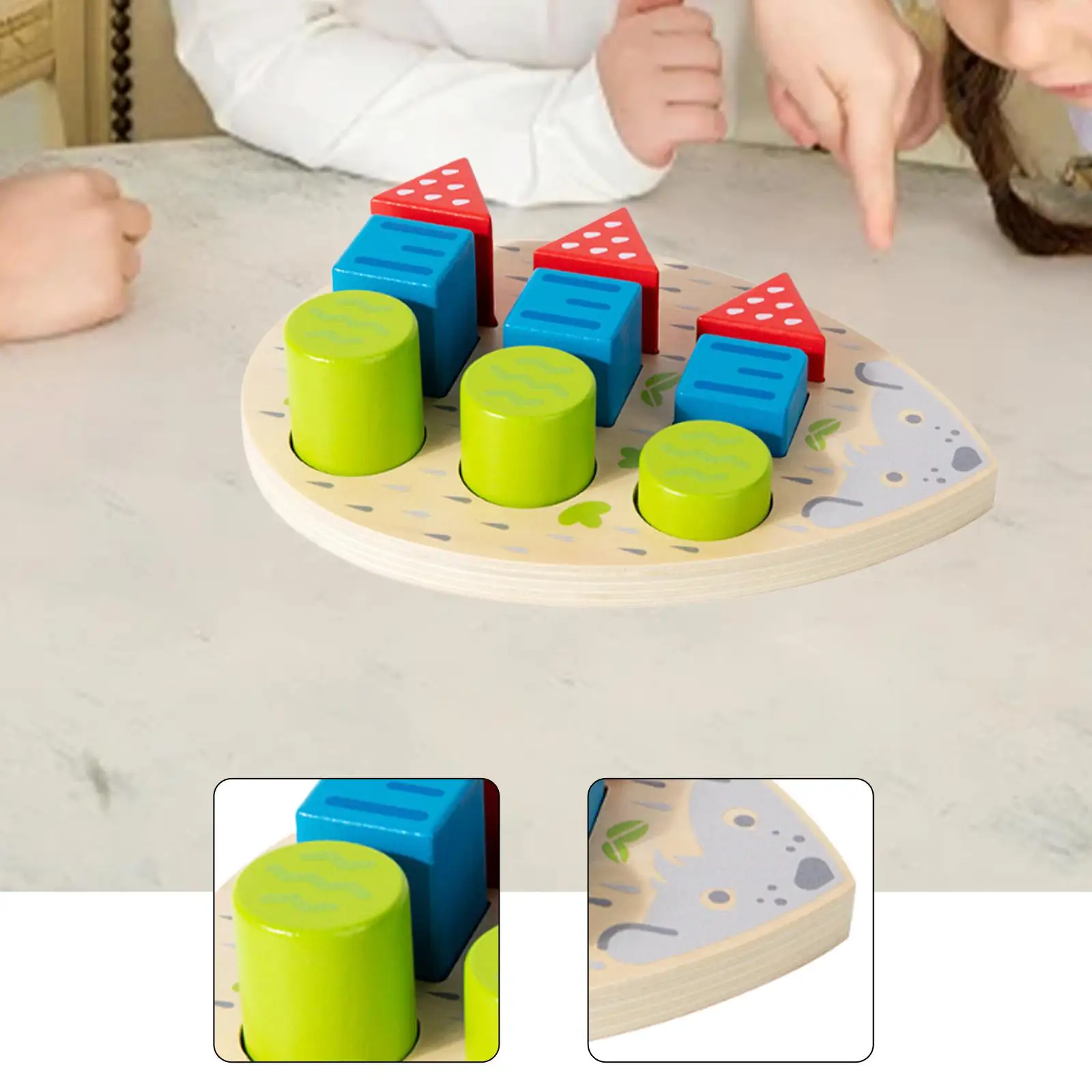 Giocattolo selezionatore di colori e forme in legno per l'apprendimento precoce domestico educativo per ragazze