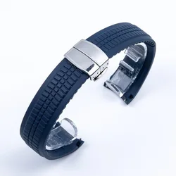 21mm Colorful Silicone Rubber Watchband For Patek Watch Strap for Aquanaut Philippe Series 5164a 5167a Butterfly Buckle Men