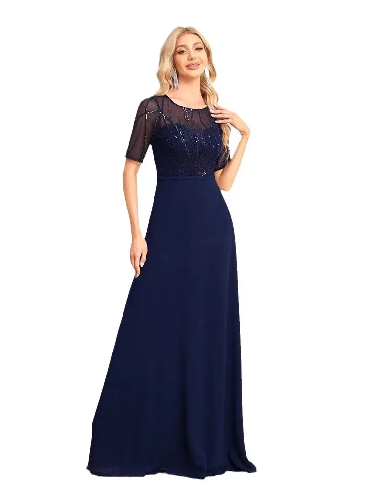 

ort Sve Длинное вечернее платье с хвостом русалки, шифоновое платье с блестками, облегающее свадебное бальное платье с низкой талией, шелковая ткань