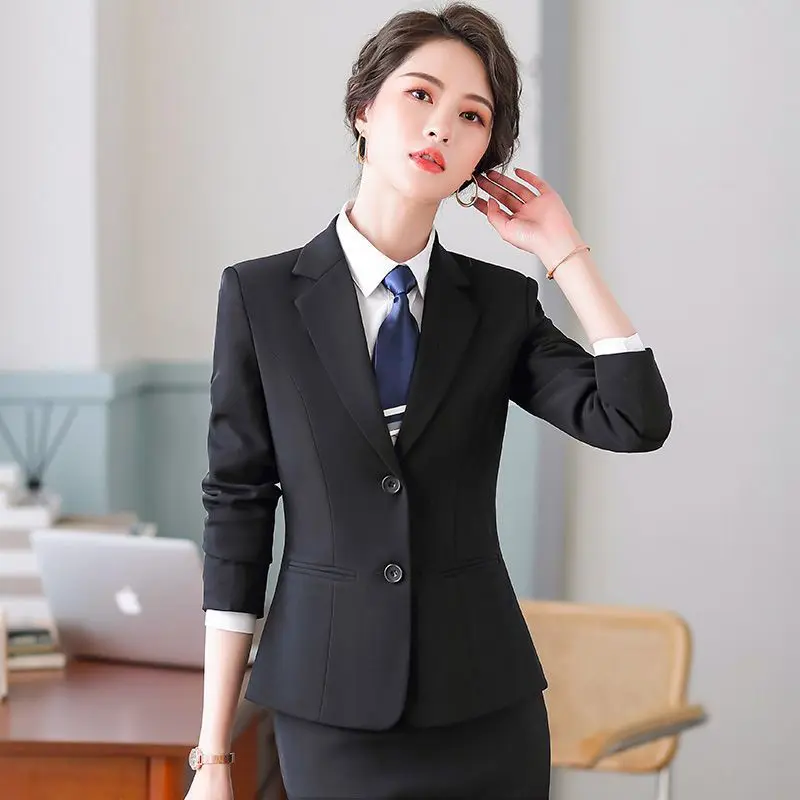 

Женский костюм Bla, весенне-осенний новый профессиональный формальный элитный персональный спецодежда, рабочая одежда для стойки регистрации отеля, пальто West