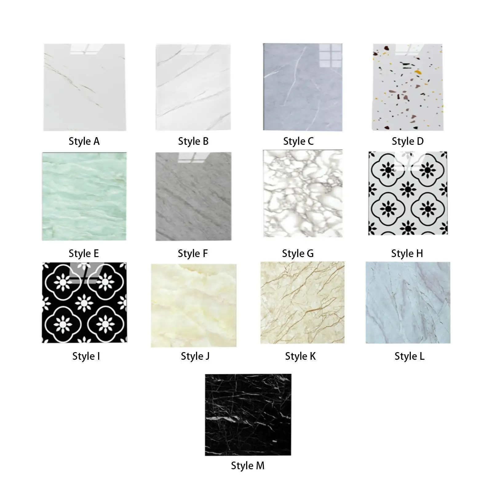 Backsplash Wall Tile Sticker Wall Sticker Self Sticky Square Decorative Wall image 3