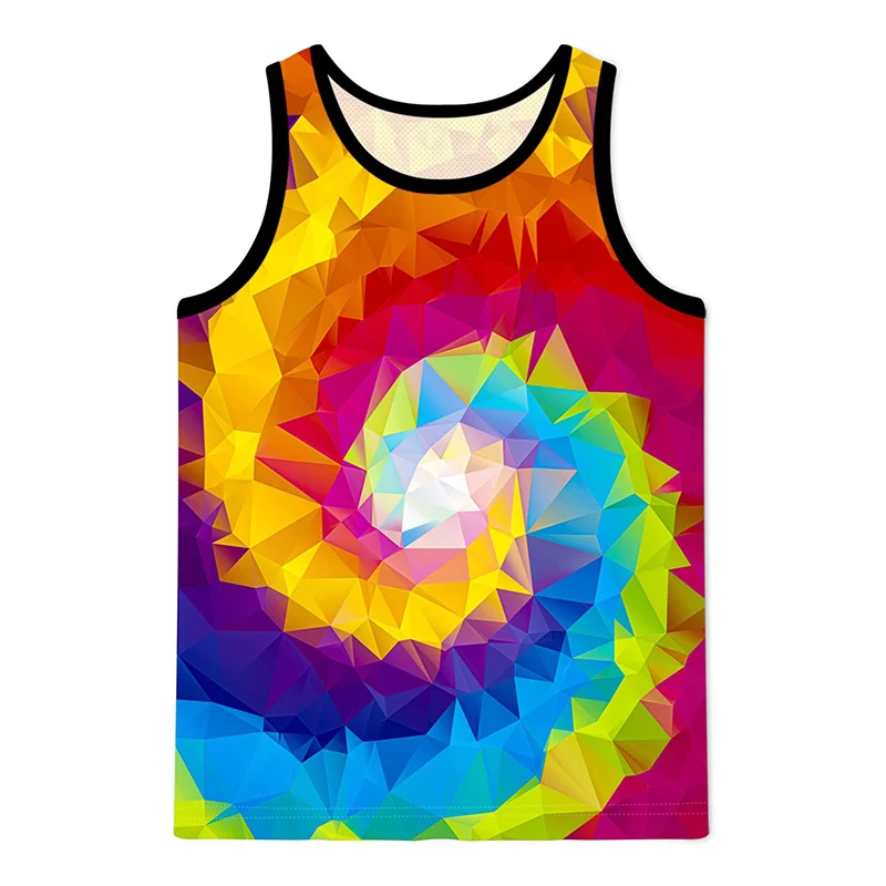 New Graffiti Pattern Vest 3d Printing Fitness Wear Adults Kids Summer Street Basketball Top Quick Dry Beach Sleeveless T-shirt