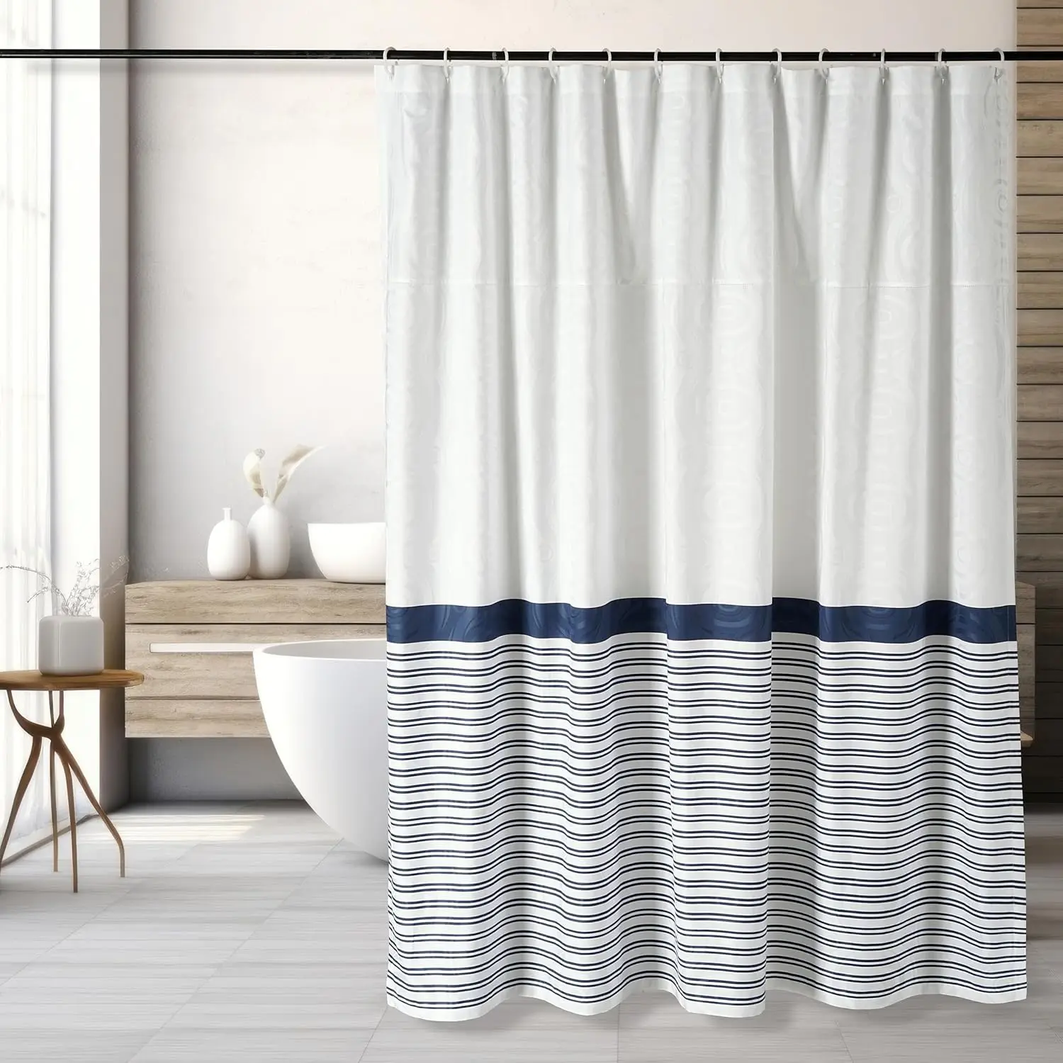 

Занавеска для душа из 100% хлопка | Занавески для душа 72x72 с жаккардовым узором | Мак