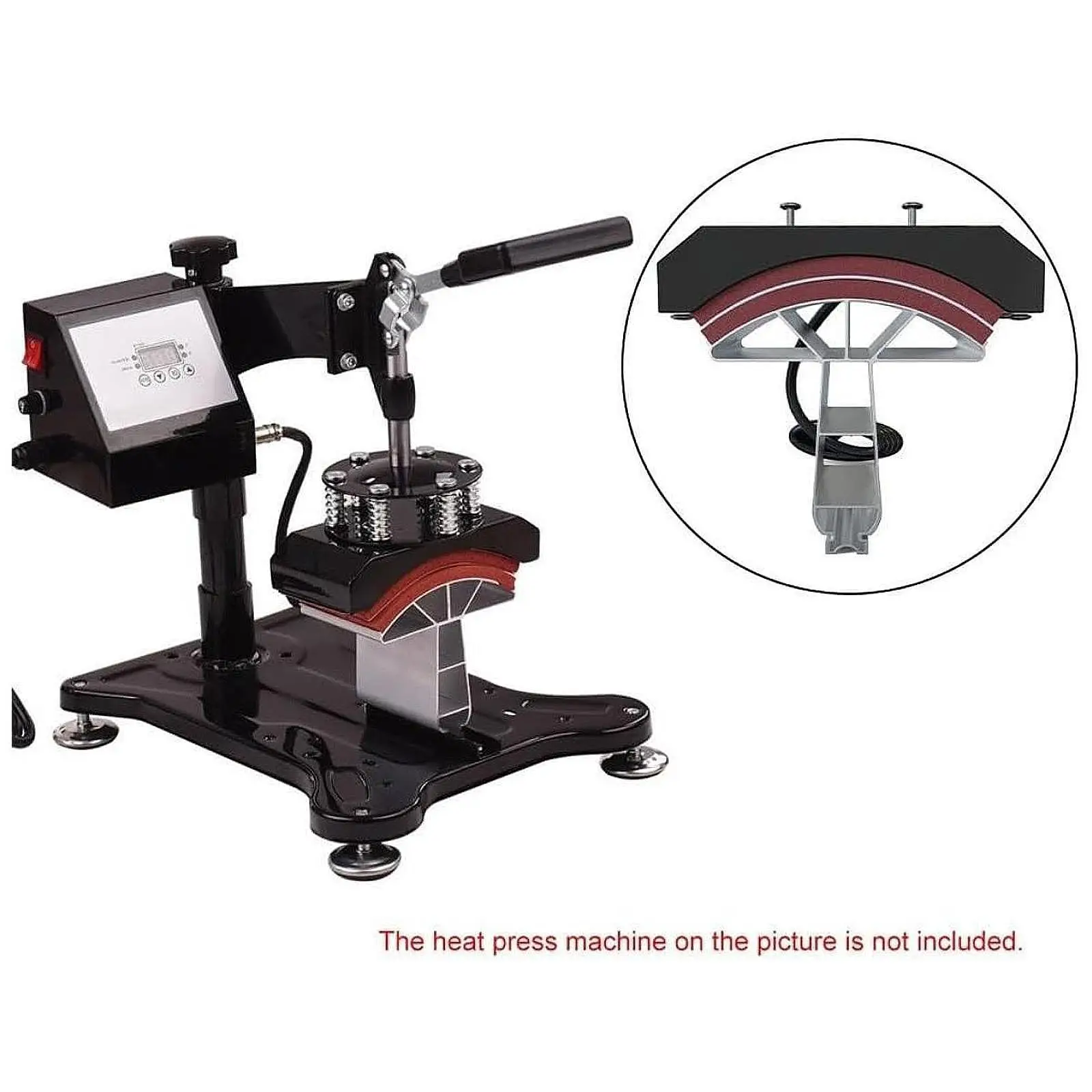 

Пресс-подушка для термопресса для кепок, простая в установке, для самостоятельной сборки, профессиональная, прочная, для термопресса для головных уборов