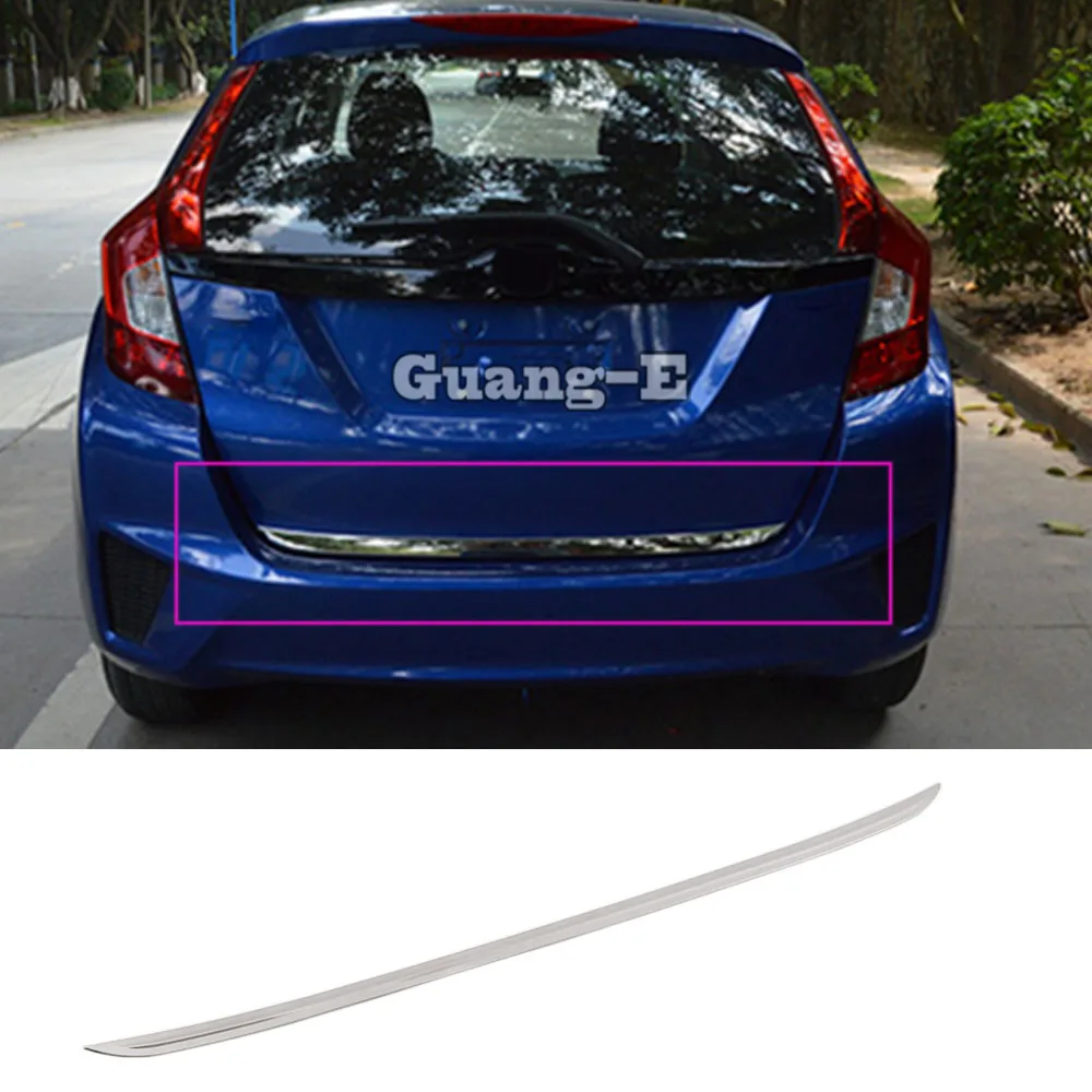 

Для Honda FIT JAZZ 2014 2015 2016 2017 2018 2019 Стайлинг на палку из нержавеющей стали, задняя дверь, рамка, накладка, лампа багажника