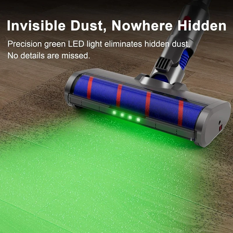 رأس فرشاة دوارة ناعمة AT17 لـ Dyson V7 V8 V10 V11 V15 منظفات لاسلكية ملحقات الأرضيات الصلبة مع كشف الغبار