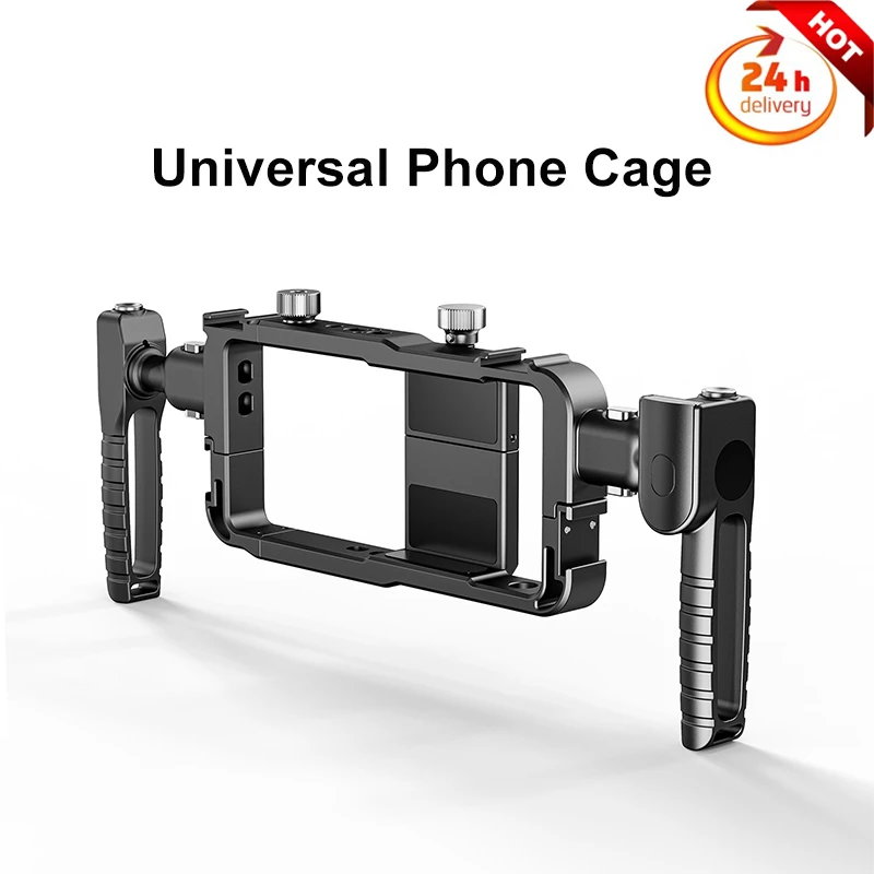 

Universal Handheld Smart Phone Cage with Handles Handgrip