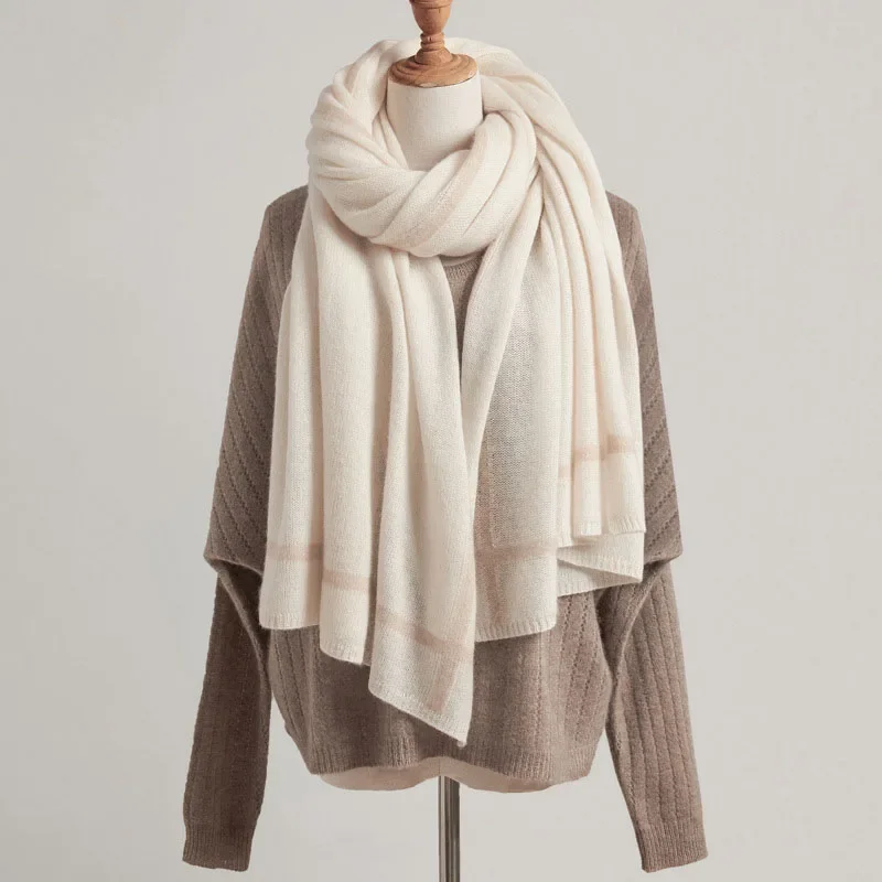 High Quality Camel Cashmere Scarf Italy