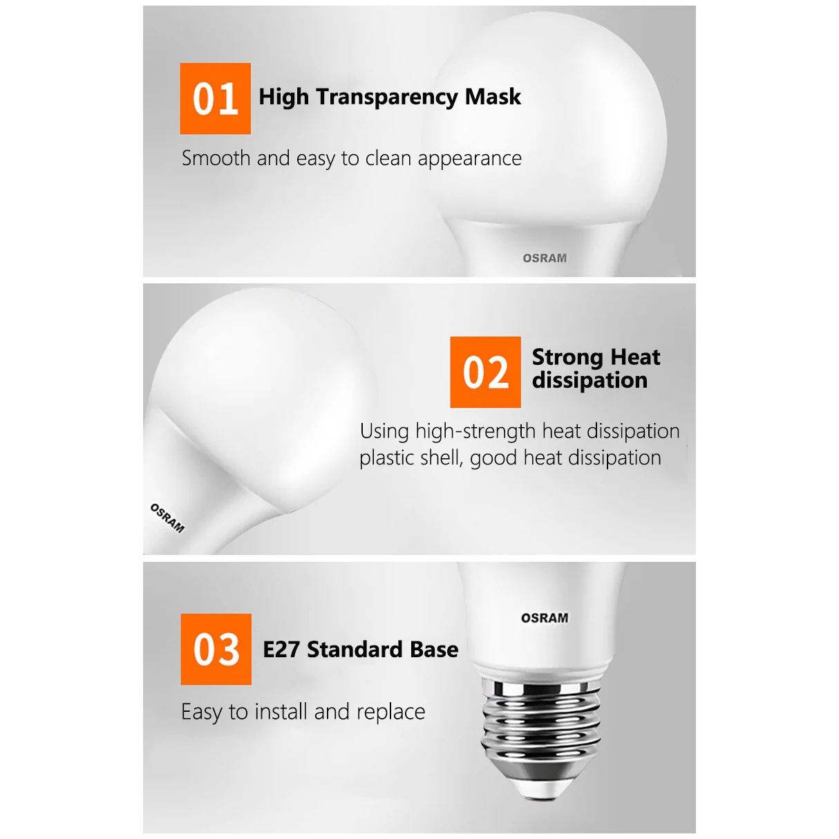 لأوسرام LEDVANCE LED E27 220 فولت-240 فولت قيمة كلاسيكية مصباح كروي 4.9 واط 8.5 واط 10 واط 13 واط متجمد 2700 كيلو 4000 كيلو 6500 كيلو ضوء داخلي أبيض