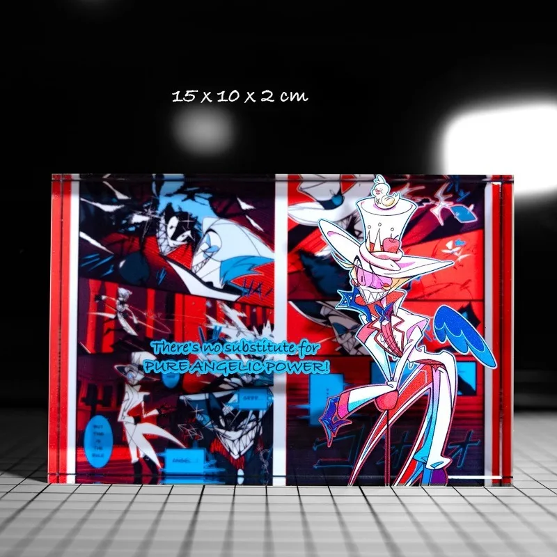 Anime Alastor Hotel Official Lucifer Acrylic Thick Tile 15*10*2CM Apple Radio Cosplay Birthday Gifts Collection Men Woman