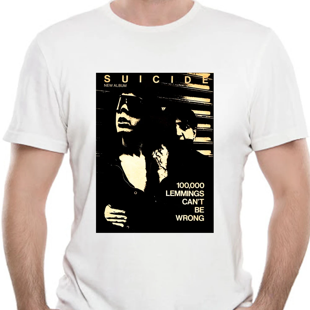 

Футболка Suicide Art Avant-Garde Electro Punk Rock Alan Vega Футболка с графической группой для молодежи среднего возраста Футболка для пожилых людей 0606X
