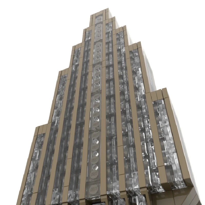 521 PCS Construction Sustainable Finance Landmark Skyscraper MOC Customize Modular Building Block Simple DIY Toy Christmas Gift