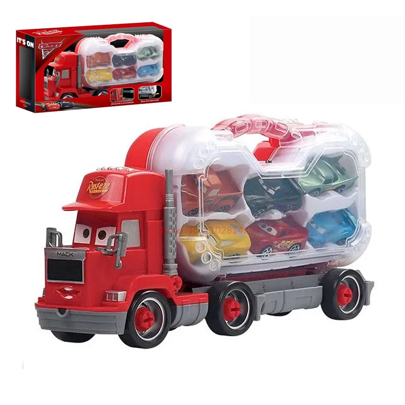 디즈니 픽사 자동차 장난감 세트 라이트닝 맥퀸 잭슨 스톰 맥 - 어린이를 위한 풀백 트럭 모델 차량 장난감 크리스마스 선물