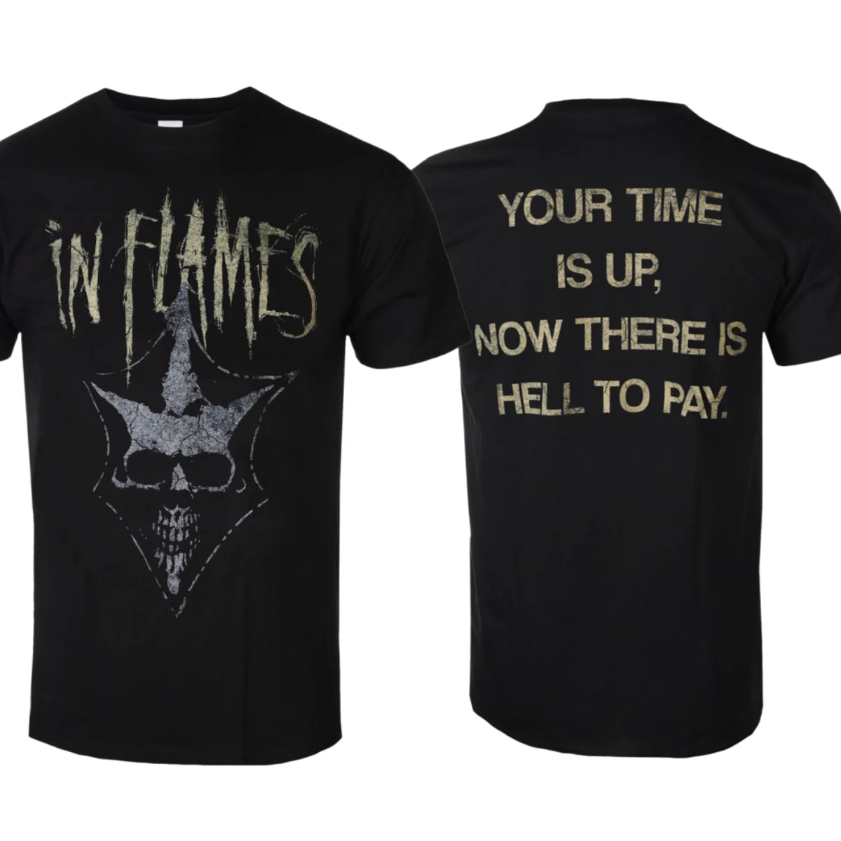 In Flames B2B Hell To Pay Printed Cotton T-shirt, Unisex, Summer Street Casual Sports Style Classic Band T-shirt