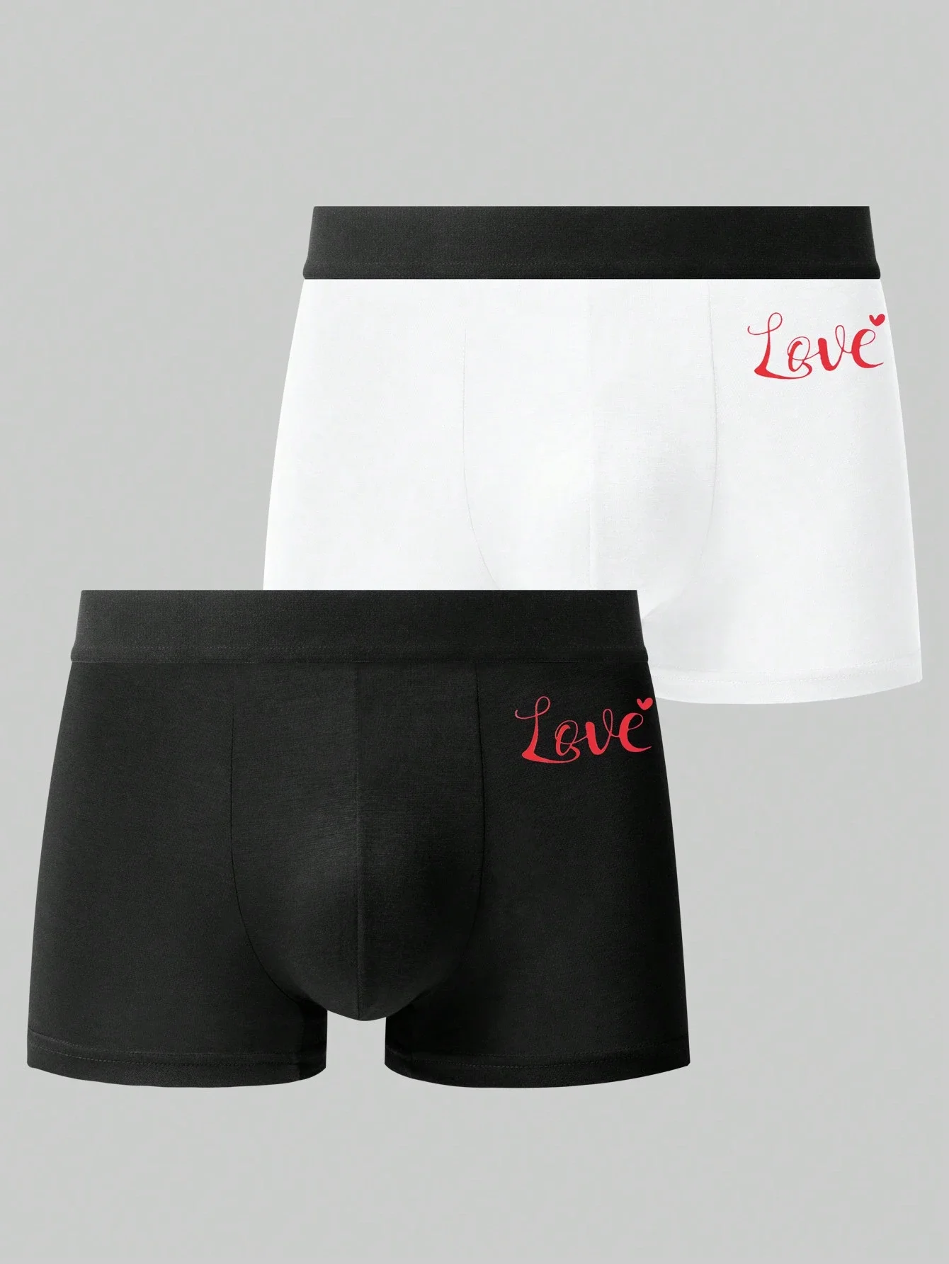 

Mens 2pcs Letter Print Boxer Briefs