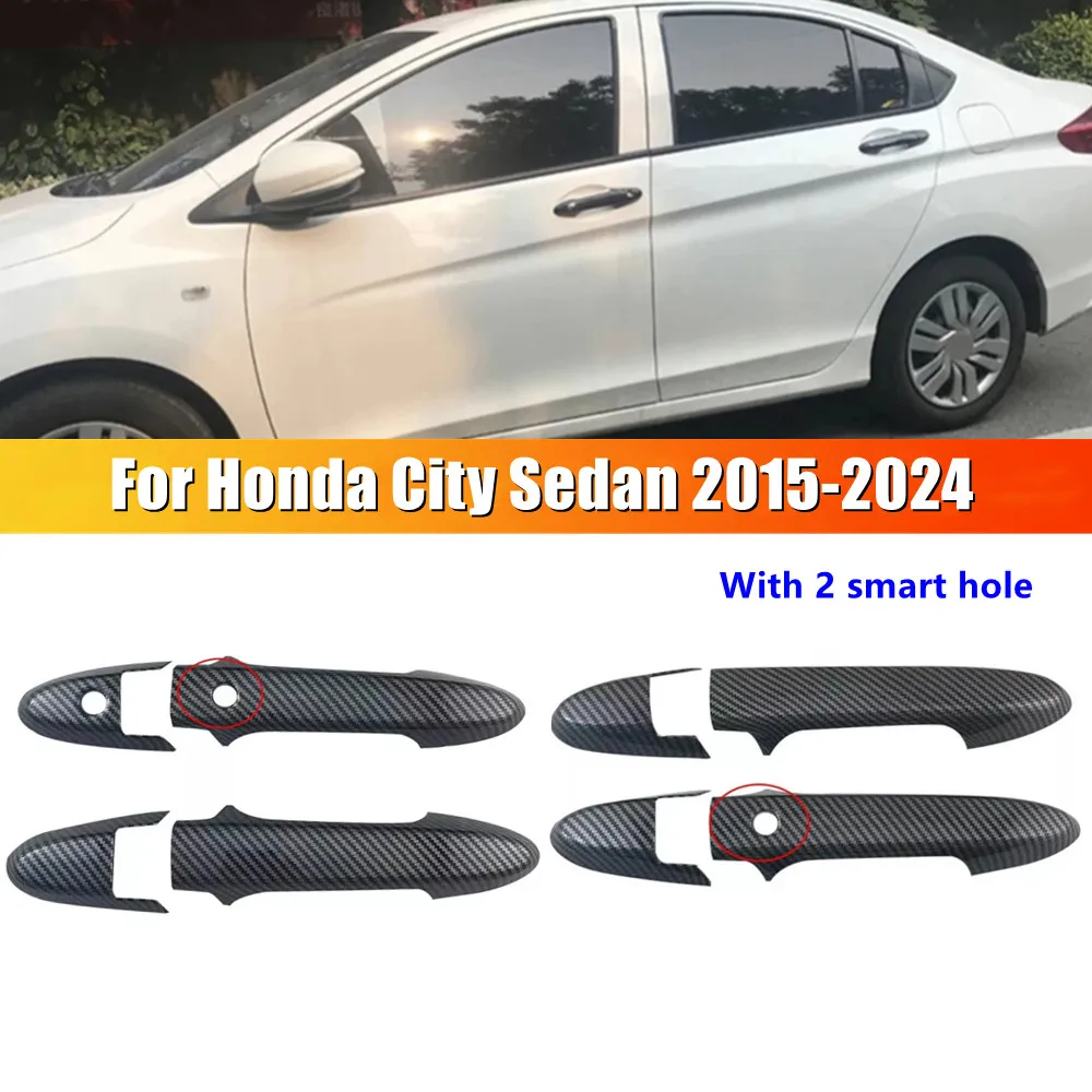 

1 Set For Honda City Sedan 2015-2020 Exterior Smart Door Handle Frame Cover Trim ABS Protective Sticker Accessories