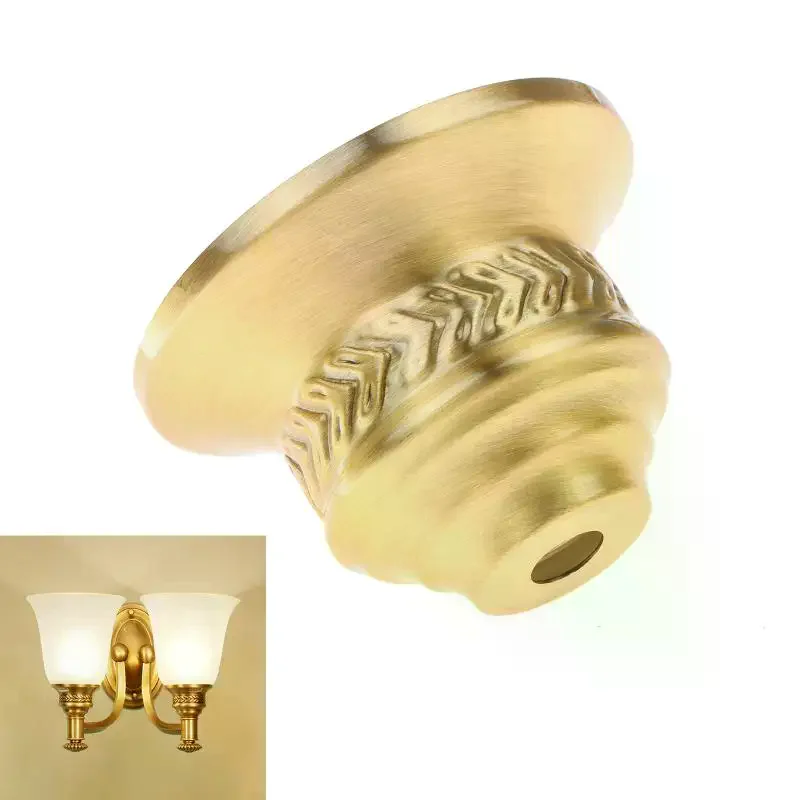 1/3/5 Pcs Brass Lamp Cup Holder, Durable Sturdy Semi-Enclosed Design, Light Base Repair Fitting Finial Copper Fixture DIY Part