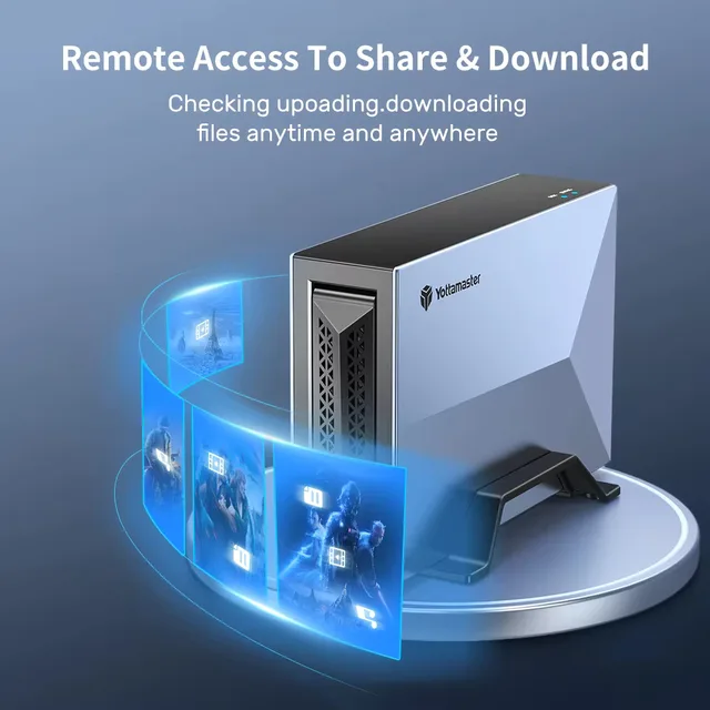 Yottamaster Hard Drive Network Storage 2.5”3.5'' SATA SSD Enclosure External Case Auto Backup Server Cloud【Overseas Shipping!】 6 Yottamaster Personal Cloud NAS Enclosure – 2.5" / 3.5" SATA HDD / SSD, Auto Backup, Remote Access (DM1 / DM2 / DM3) – view 6