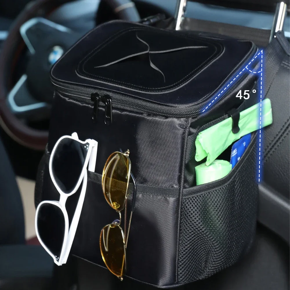 

Universal Portable Fold Waterproof Car Trash Can Multipurpose Trash Bin Car Storage Hanging Car Garbage Bag Vehicle Organizer