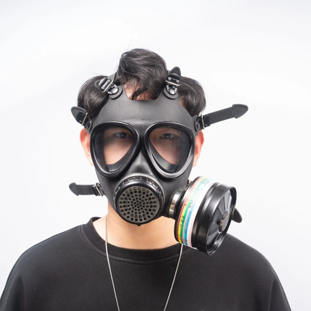 Ghost Face Type 87 Chemical Protection Full-Face Mask Rubber Headband Firefighting Smoke and Gas Mask