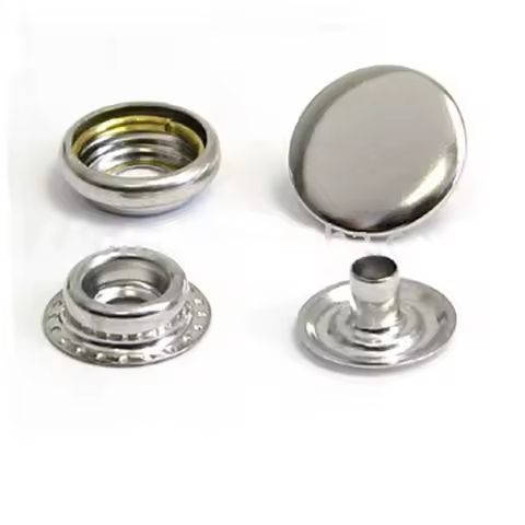 100sets/lot 10mm/12.5mm/15mm Four Part Brass Metal Button Ring Snap Press Snap Fasteners Silver, Bronze, Black