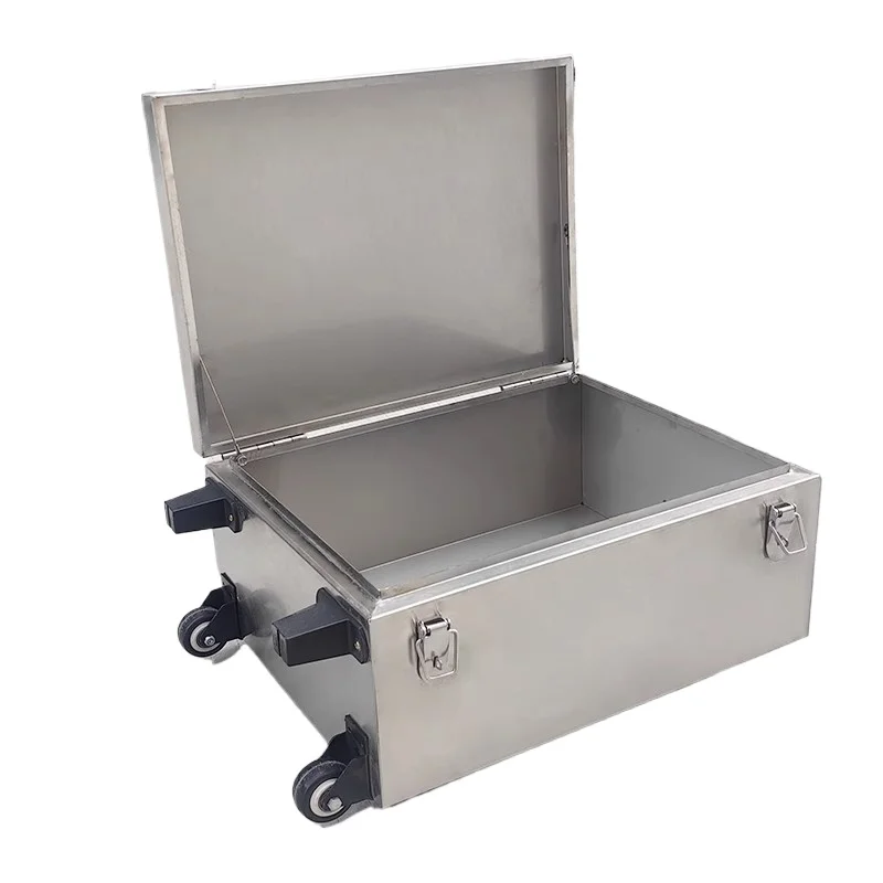 Pull Rod Toolbox Stainless Steel Multi Size Toolbox Portable Mobile Storage Box Multifunctional Lockable Tool Case with Wheels
